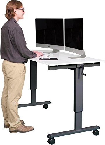 Stand Up Desk Höhenverstellbarer Schreibtisch Weiß