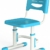 Leomark smart blau kinderschreibtisch höhenverstellbar mit stuhl