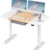 Fenge Elektrischer Höhenverstellbarer Schreibtisch mit Tischplatte 120 * 63.5cm Ergonomischer Computertisch mit Lagerung Schubladen für die Arbeit zu Hause (Gelb) - 1