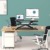 Fenge Höhenverstellbarer Schreibtischaufsatz Stehpult mit Tastaturablage 82*40 cm Sit-Stand Computertisch Sitz- Steh Schreibtisch Schwarz, SD315001WB - 6