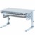 Höhenverstellbarer Schreibtisch mit kippbarer Ablage, in Weißmetall, 110x68x55-78 cm - 2