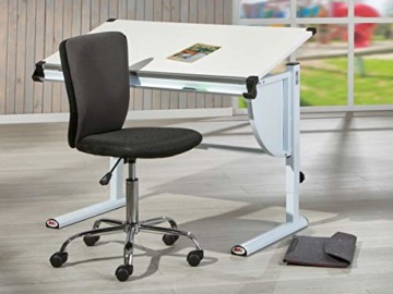 Höhenverstellbarer Schreibtisch mit kippbarer Ablage, weiß, 110x60x63-93 cm - 7