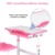 Kinderschreibtisch Höhenverstellbar 54-76 cm, Neigungsverstellbar 0~45 ° Kindertisch mit Stuhl Ergonomisch Schülerschreibtisch Schreibtisch Kindermöbel mit Stuhl und Schublade - 5