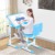 Schreibtisch Kinder, Schülerschreibtisch Kinderschreibtisch mit Stuhl und Schublade für Kinder Schüler, Höhenverstellbar und Einstellbarer Desktop-Winkel von 0~45° (Blau) - 5