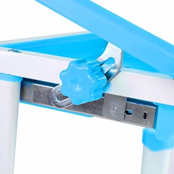 Schreibtisch Kinder, Schülerschreibtisch Kinderschreibtisch mit Stuhl und Schublade für Kinder Schüler, Höhenverstellbar und Einstellbarer Desktop-Winkel von 0~45° (Blau) - 8
