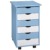 TecTake 800062 Kinderschreibtisch mit Rollcontainer Schreibtisch neig- & höhenverstellbar -Diverse Farben- (Blau | Nr. 401241) - 5