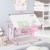 CARO-Möbel Kinderschreibtisch Sari höhenverstellbar in weiß/rosa, Schreibtisch für Kinder neigbar mit Rille für Stifte, Schülerschreibtisch mit Ablage und Rucksackhalterung - 3