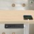 JUMMICO Höhenverstellbarer Schreibtisch 100x60 cm mit USB-Buchse und Kabelwanne, Schreibtisch Höhenverstellbar Ergonomischer Steh-Sitztisch Stehpult mit Rollen (Beige) - 3