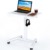 BONTEC 65×45cm Stehpult Höhenverstellbarer Stehtisch mit 4 Rollen, Steh-Sitz Schreibtisch mit Rädern, Überbett-Tisch für Wohnzimmer, laptoptisch höhenverstellbar, Max 15KG, Weiß - 1