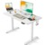 FEZIBO Schreibtisch Höhenverstellbar Elektrisch, 100 x 60 cm Stehschreibtisch mit Memory-Steuerung und Anti-Kollisions Technologie, Weiß Rahmen/Weiß Oberfläche - 1