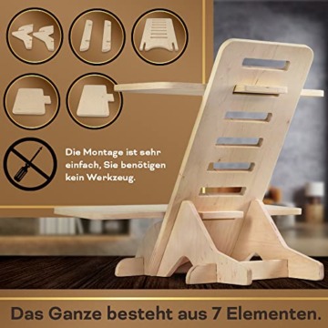 Stehschreibtisch Aufsatz | Stehpult Holz| Standing Desk | Ständer | Schreibtischaufsatz Holz | Stehpulte | Standsome Stehschreibtisch | Steh Schreibtisch | Made in EU - 4