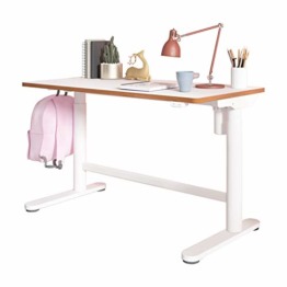 SANODESK Höhenverstellbarer Kinderschreibtisch/ergonomischer Schreibtisch - 100×60 SD1 (ohne Stuhl, Weiß) - 1