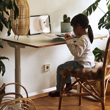 SANODESK Höhenverstellbarer Kinderschreibtisch/ergonomischer Schreibtisch - 100×60 SD1 (ohne Stuhl, Weiß) - 2