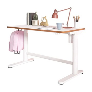SANODESK Höhenverstellbarer Kinderschreibtisch/ergonomischer Schreibtisch - 100×60 SD1 (ohne Stuhl, Weiß) - 9