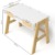 Bellabino Campo Kinderschreibtisch höhenverstellbar aus Holz in weiß/Natur mit 2 Schubladen 1 Ablagefach und 3 Aufbewahrungsfächern, Schreibtisch für Kinder, 75 x 59 x 93 cm - 3