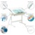 CARO-Möbel Kinderschreibtisch VITA in weiß/weiß höhenverstellbar und neigbar, Schreibtisch für Kinder mit Schublade, Tisch mit Rinne für Stifte und Rucksackhalterung - 4