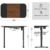 Fenge Höhenverstellbarer Schreibtisch Elektrisch, Runde Tischecke, Sitz-Steh-Schreibtisch mit Schubladen und Kopfhörerhaken, Tischgestell mit Tischplatte, 120 x 60 cm, Braun und Schwarz - 3