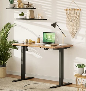 MAIDeSITe Höhenverstellbarer Schreibtisch120 x 60cm-Schreibtisch Höhenverstellbar Elektrisch Sitz & Stehpult -Schreibtisch Höhenverstellbar mit Tischplatte(S1 Pro) - 2