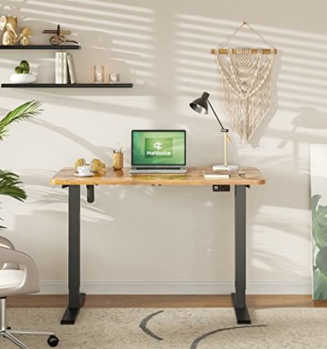 MAIDeSITe Höhenverstellbarer Schreibtisch120 x 60cm-Schreibtisch Höhenverstellbar Elektrisch Sitz & Stehpult -Schreibtisch Höhenverstellbar mit Tischplatte(S1 Pro) - 3