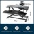 SANODESK Sitz Steh Schreibtisch Stehpult Höhenverstellbarer Schreibtisch 72 * 40cm Schreibtischaufsatz Doppelmonitor-Riser Computertisch - 2