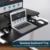 SANODESK Sitz Steh Schreibtisch Stehpult Höhenverstellbarer Schreibtisch 72 * 40cm Schreibtischaufsatz Doppelmonitor-Riser Computertisch - 5