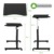 COSTWAY Computertisch höhenverstellbar von 70-107cm, Schreibtisch Mobile mit Rollen, Rollentisch Laptoptisch mit 2 Bremsen, Notebooktisch (Schwarz) - 3