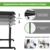 COSTWAY Computertisch höhenverstellbar von 70-107cm, Schreibtisch Mobile mit Rollen, Rollentisch Laptoptisch mit 2 Bremsen, Notebooktisch (Schwarz) - 4