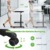 COSTWAY Computertisch höhenverstellbar von 70-107cm, Schreibtisch Mobile mit Rollen, Rollentisch Laptoptisch mit 2 Bremsen, Notebooktisch (Schwarz) - 5