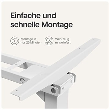 Desktronic Höhenverstellbarer Schreibtisch (200x80cm) - Schreibtisch Höhenverstellbar Elektrisch mit Flüsterleisem Dual-Motor & Touchscreen - Hohe Tragfähigkeit - Stehtisch HomePro - 8