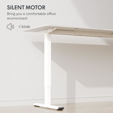 FLEXISPOT Elektrischer Höhenverstellbarer Schreibtisch 120 x 60 cm, Ergonomischer Tischplatte, Steh-Sitz Tisch Computertisch, einfache Montage, Adjustable Desk(weiß) - 6