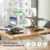 HumanTeck Sitz Steh Schreibtisch, 36 Zoll Höhenverstellbarer Schreibtischaufsatz mit Abnehmbarer Tastaturablage, 92X 40cm Sitz Steh Computertisch, 15 kg Tragkraft(schwarz). - 4