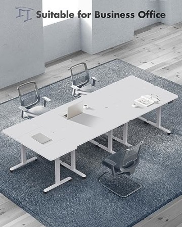 JUMMICO Höhenverstellbarer Schreibtisch 120x60 cm, Schreibtisch Höhenverstellbar Elektrisch Ergonomischer Steh-Sitz Tisch Computertisch Höhenverstellbar Stehschreibtisch Adjustable Desk(Weiß) - 8