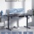 JUMMICO Höhenverstellbarer Schreibtisch 140x70 cm mit Schubladen, Schreibtisch Höhenverstellbar Elektrisch mit USB-Buchse und Kabelwanne,Steh-Sitztisch Stehpult mit Rollen (Schwarz) - 3