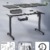 JUMMICO Höhenverstellbarer Schreibtisch 140x70 cm mit Schubladen, Schreibtisch Höhenverstellbar Elektrisch mit USB-Buchse und Kabelwanne,Steh-Sitztisch Stehpult mit Rollen (Schwarz) - 9