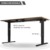 JUMMICO Höhenverstellbarer Schreibtisch 160 x 80 cm mit Kabelwanne, Schreibtisch Höhenverstellbar Elektrisch Stehpult mit USB-Buchse, Ergonomischer Steh-Sitz Tisch mit 360°Rollen,Vintage-Braun - 4