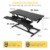 KIDINIX Stehpult Höhenverstellbarer Schreibtisch mit Tastaturablage 92 x 41CM,Steh-Sitz Schreibtisch Höhenverstellbar für PC-Computerbildschirm, Laptop und Büro Zuhause Belastbar bis 15 kg - 2