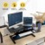 KIDINIX Stehpult Höhenverstellbarer Schreibtisch mit Tastaturablage 92 x 41CM,Steh-Sitz Schreibtisch Höhenverstellbar für PC-Computerbildschirm, Laptop und Büro Zuhause Belastbar bis 15 kg - 6