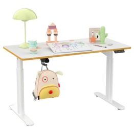 SANODESK SK1W Kinderschreibtisch mit Verstellbarer Höhe, Höhverstellbarer Schreibtisch, Ergonomischer Schreibtisch, Studienpult für Kinder jeden Alters -120 * 60CM, 80KG (Weiß) - 1