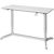 Seville Classics Airlift 137 cm pneumatisch höhenverstellbarer mobiler Steh-Sitz-Tisch (74,4 bis 110,4 cm H), weiß - 2