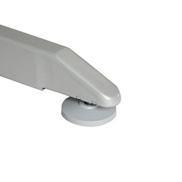Seville Classics Airlift 137 cm pneumatisch höhenverstellbarer mobiler Steh-Sitz-Tisch (74,4 bis 110,4 cm H), weiß - 9