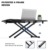 FITUEYES Stehpult, Sitz Steh Schreibtisch, Höhenverstellbarer Schreibtischaufsatz, Sitz Steh Schreibtischaufsatz mit Gasfeder, Aufsatz Schreibtisch Für Büro Zuhause, 78x52 cm, Braun - 6