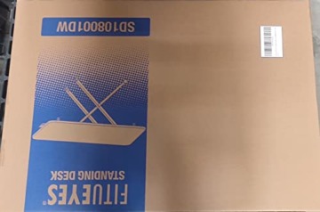 FITUEYES Stehpult, Sitz Steh Schreibtisch, Höhenverstellbarer Schreibtischaufsatz, Sitz Steh Schreibtischaufsatz mit Gasfeder, Aufsatz Schreibtisch Für Büro Zuhause, 78x52 cm, Braun - 8